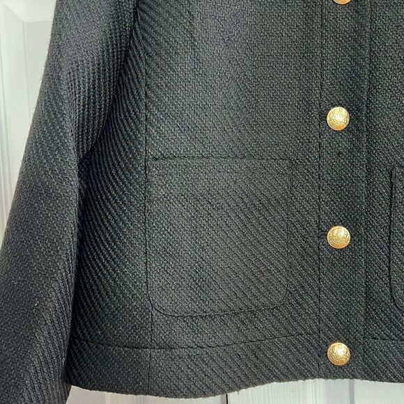 J. Crew Tweed lady jacket in Black size 12 - Picture 5 of 15